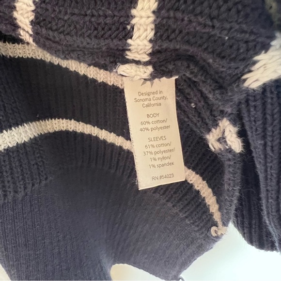 Athleta Peaceful Wrap StripeNavy Cardigan - Picture 6 of 7